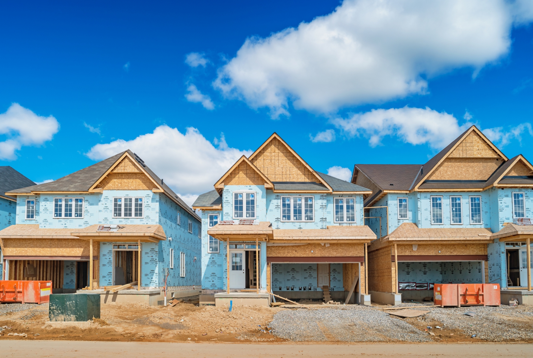 Des maisons en construction